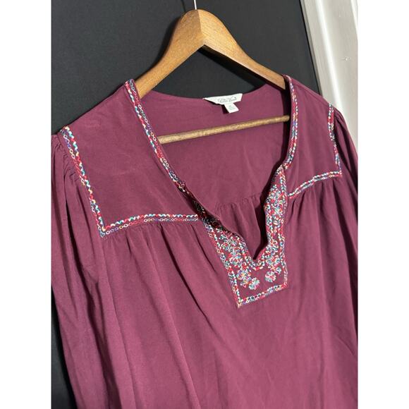 The Pioneer Woman Split Neck Embroidered Blouse Women's Plus Size 2X - Picture 5 of 8
